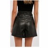 Women's High Waisted Vegan Leather Shorts - BluIvy - 2 of 3