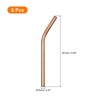 Unique Bargains Durable Material 304 Stainless Steel Drinking Straw 9.5" Length 0.5" Width 6 Pcs - 2 of 4