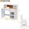 Study Desk and Chair Set, Learning Desk for Kids - Features Bulletin Board, Keyboard Drawer - 2 of 4