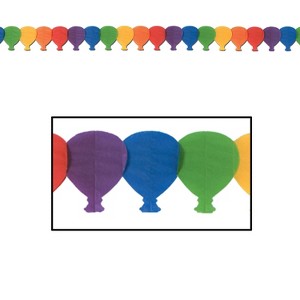 Beistle Balloon Garland, 5.5" x 12', (4/Pkg) Multicolored - 1 of 4