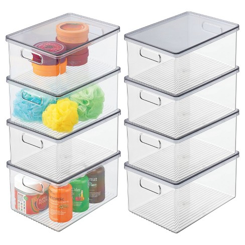 Mdesign Deep Plastic Home Storage Organizer Toy Bin - 4 Bins + 24 Labels :  Target