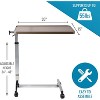DMI Healthcare Heavy Duty Over Bed Table Tilt Top Table - 3 of 4