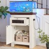 Angel Sar 10-15 Gallon Fish Tank Stand with Power Outlets, Aquarium Table with Storage Cabinet & Drawer, 198LBS Capacity for Reptile Terrarium - 2 of 4