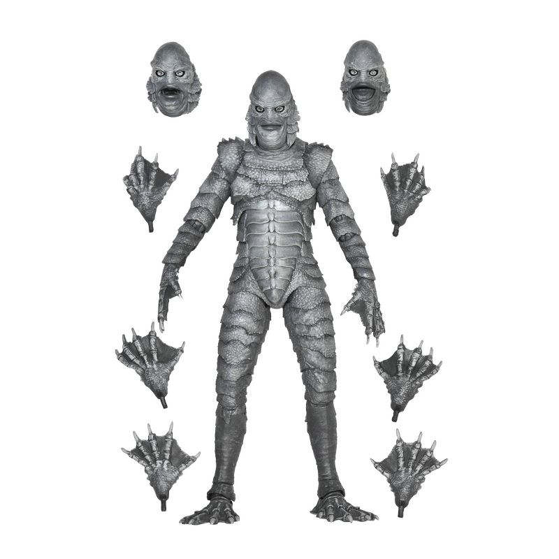 NECA Universal Monsters Ultimate Creature from the Black Lagoon B&#38;W 7&#34; Action Figure, 3 of 9