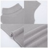 Women's Mock Turtle Neck Sweater Vest Sleeveless Knit Pullover Tank Tops Casual Trendy Slim Fitted Tops - 3 of 4