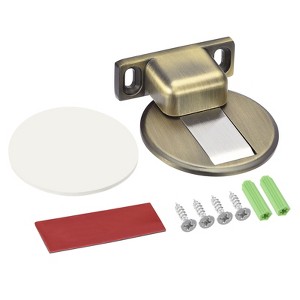 Unique Bargains Zinc Alloy Magnetic Door Stop with Self Adhesive and Screw Mount - 1 of 4