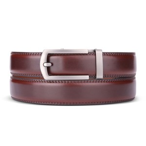 Gallery Seven - Men's Hollowed Masterwork Leather Ratchet Belt - 1 of 4