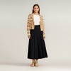 Anna-Kaci Women's Textured Diagonal-Rib Pleated Knit Midi Skirt with Structured Panels and Soft A-Line Silhouette - 2 of 4