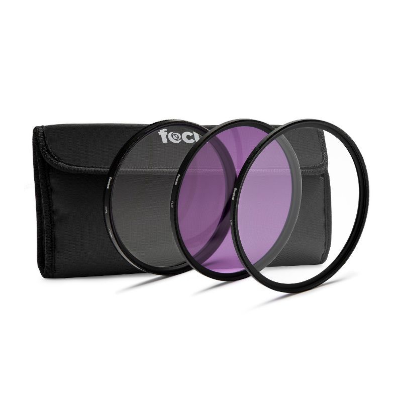 Focus Camera 55mm 3-Piece UV, CPL, FLD Lens Filter Kit, 3 of 4