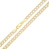Mens Thick/Heavy Italian Sterling Silver Diamond-cut Pave Miami Cuban Curb Chain Necklace - 3 of 4