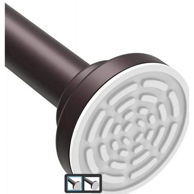 LunaLulinlk Stainless Steel 43" ~ 72" Straight Adjustable Tension Shower Rod - Bronze