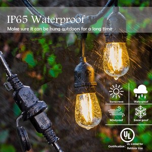Costway 36FT LED Outdoor Waterproof Commercial Grade Patio Globe String Light Bulbs - 1 of 4