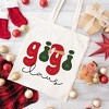 City Creek Prints Gigi Claus Hat Canvas Tote Bag - 15x16 - Natural - 2 of 2