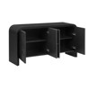 FONTOI Sideboard Cabinet with Woven Slats&4 Doors, Scandinavian Style Storage Console Table for Entryway, Foyer, Corridor, Black, 15.5"*31.5"*59.8" - 4 of 4
