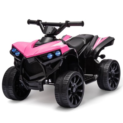 Kids 6V Electric ATV 4 Wheeler – Ride-On Quad with LED Lights, Music Player, Foot Pedal & Durable Wheels