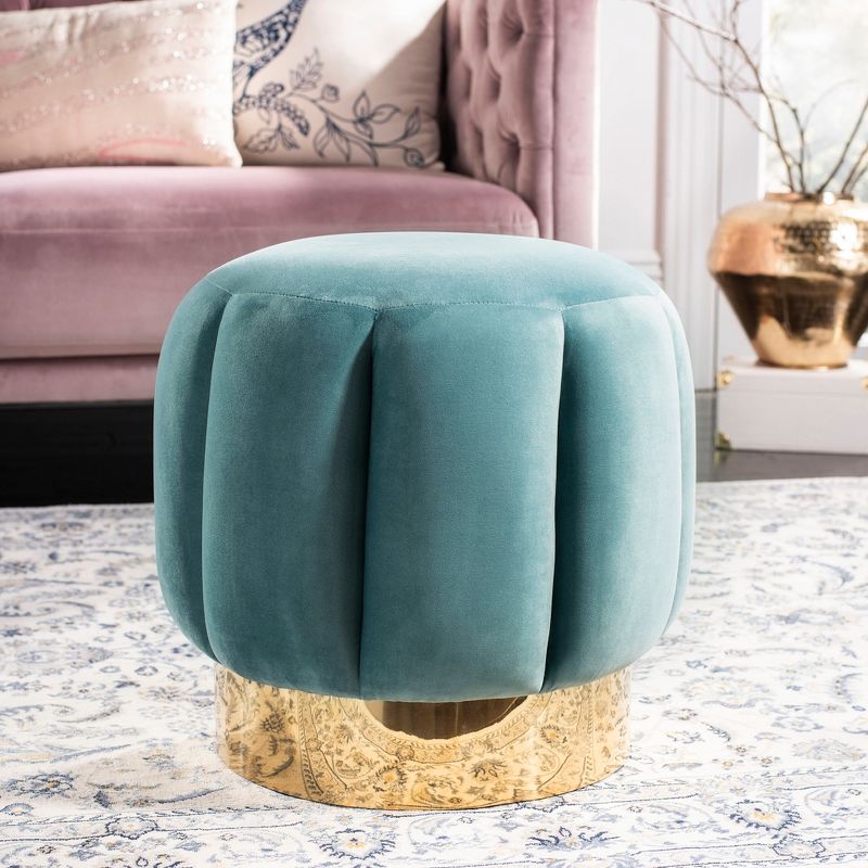 Maxine Channel Tufted Ottoman  - Safavieh, 2 of 5