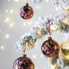 Whisen D3.9" Christmas Ball Ornaments, Glass Decorative Hanging Ball Christmas Tree Ornaments, Set of 6 - 3 of 4