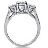 Pompeii3 1 3/4 Ct Three Stone Diamond Engagement Ring 10K White Gold Lab Created - 2 of 4