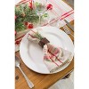 Design Imports  French Stripe Napkin Set 6 Piece, Taupe/Red, 20X20" - 3 of 4