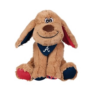 MLB Atlanta Braves 10'' Floppy Ear Dog Stuffed Animal: Polyester Sports Plush Toy - 1 of 2