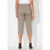 Catherines Women's Plus Size Sateen Stretch Capri - 3 of 4