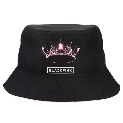 Blackpink Tiara Logo Black unisex Bucket Hat for adults teens