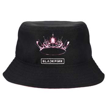 Blackpink Tiara Logo Black Bucket Hat