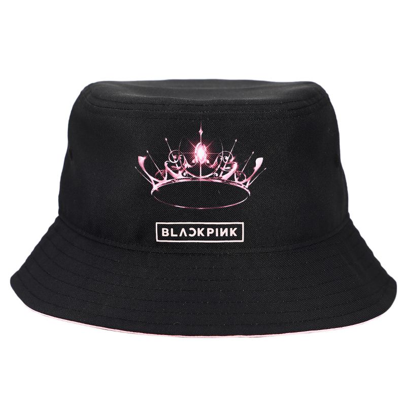 Blackpink Tiara Logo Black Bucket Hat, 1 of 6