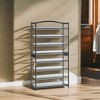 Shoe Rack, 8-Tier Shoe Organizer, Metal Shoe Storage for Garage, Entryway, Set of 2, 4-Tier Stackable Shoe Shelf - 4 of 4