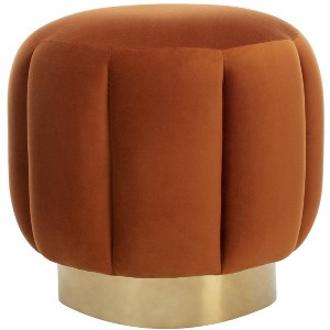 Maxine Channel Tufted Otttoman - SFV4707 - Safavieh Couture - 1 of 4