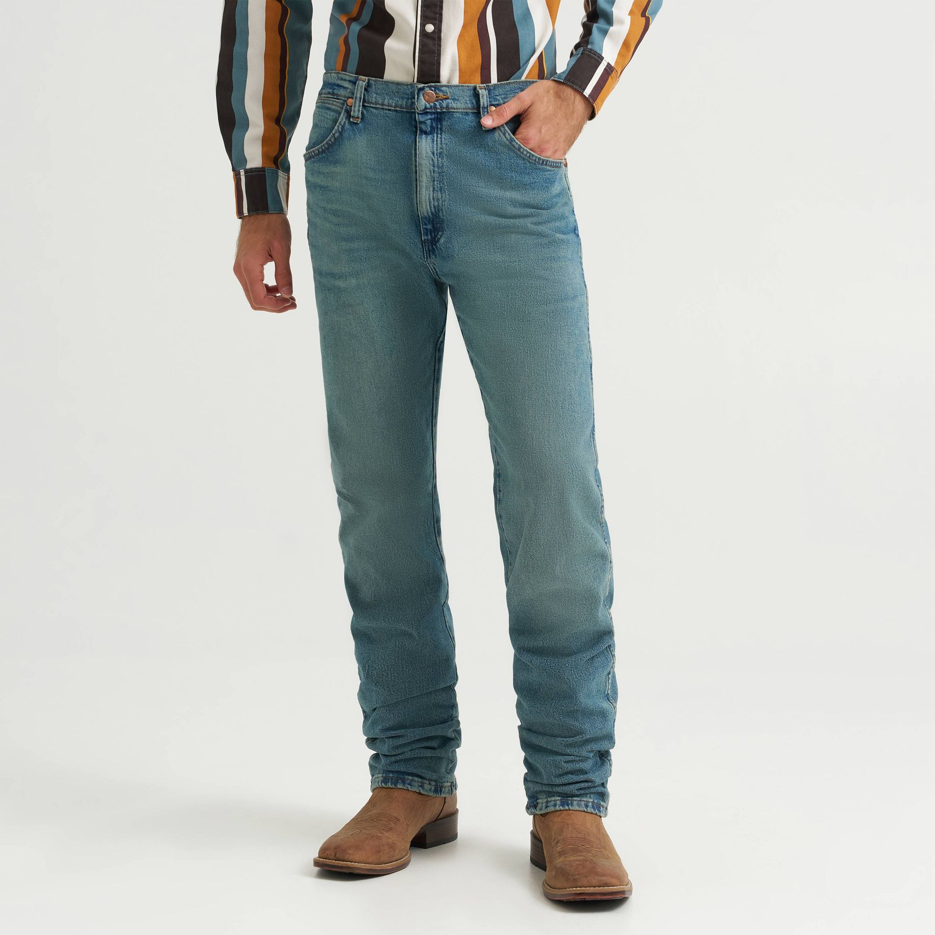 Wrangler Men's Faded Tint Cowboy Cut Jeans - Dark Wash