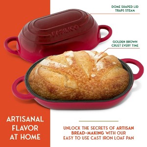 Basilico Enameled Cast Iron Dutch Oven 2 Qt (Red) - 1 of 3