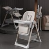 Whisen Adjustable Baby High Chair, Portable Infant Feeding Seat with Safety Belt, Silent Lockable Wheels & Easy-Clean Design - 4 of 4