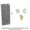 Big Dot of Happiness Confirmation Elegant Cross - Paper Straw Decor - Religious Party Striped Decorative Straws - Set of 24 - 3 of 4