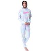 Mattel Barbie Doll Logo Tie Dye Womens' Pajama Cropped Hooded Jogger Set Mulitcolor - 2 of 4