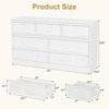 7 Drawer Dresser for Bedroom, Modern Double Dresser Organizer with 6 Drawers, Wooden Chest of Drawers for Living Room, Nursery, Hallway - 3 of 4