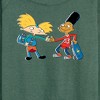 Women's - Hey Arnold! - Arnold and Gerald Skateboard Lightweight French Terry Wide Neck Long Sleeve Shirt - 2 of 4