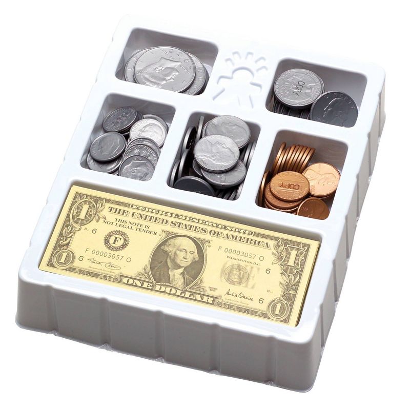Educational Insights Play Money - Coins &#38; Bills Tray, 1 of 5