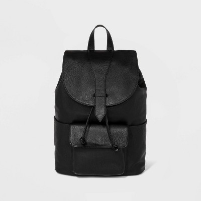 black flap backpack