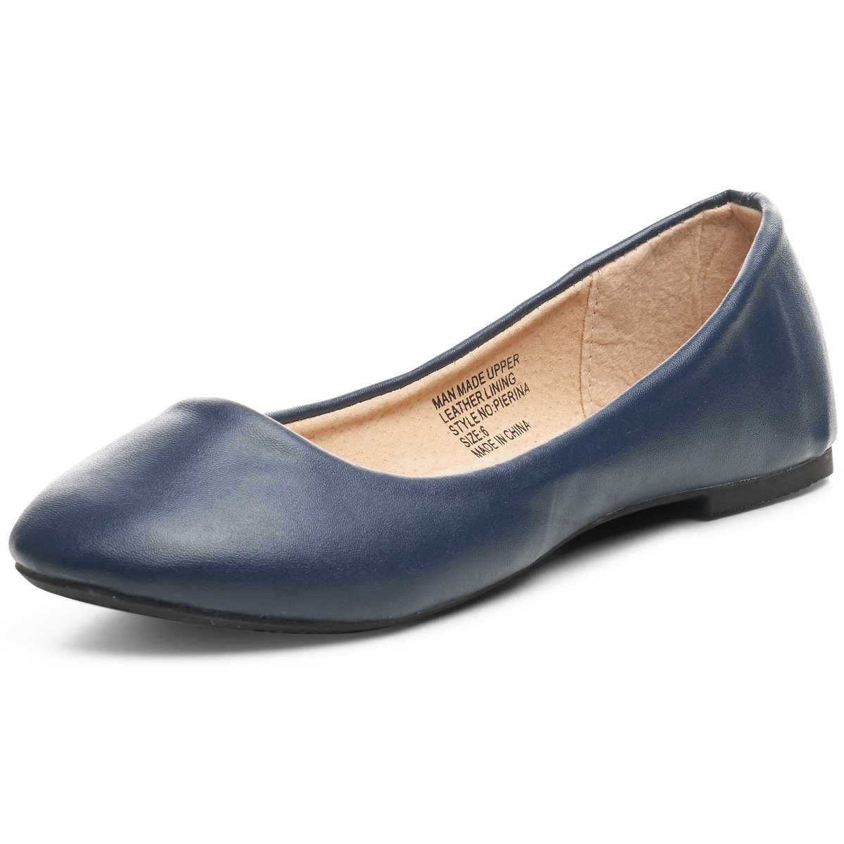 Обувь Alpine Swiss Womens Navy Leather Pierina Ballet Flats 8 M US — фото 6