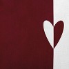 16"x16" Valentine's Day Modern Heart Square Throw Pillow Burgundy - e by design: Festive Decor, Indoor Use - 2 of 4