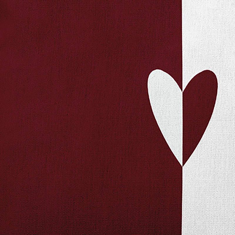 16&#34;x16&#34; Valentine&#39;s Day Modern Heart Square Throw Pillow Burgundy - e by design, 3 of 7