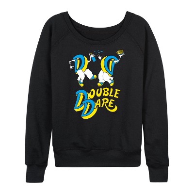 Women's - Double Dare - Official Double Dare Merchandise Lightweight French Terry Wide Neck Long Sleeve Shirt