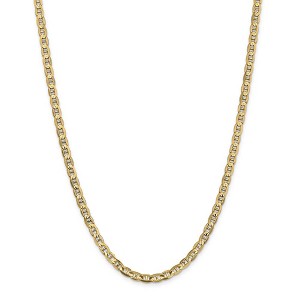 Black Bow Jewelry 4.5mm 14k Yellow Gold Solid Concave Anchor Chain Necklace - 1 of 4