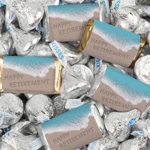 116 Pcs Retirement Party Candy Favors Hershey's Miniatures & Kisses by Just Candy (1.5 lbs) - Beach - 1 of 2