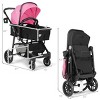 Infans 2 In1 Foldable Baby Stroller Kids Travel Newborn Infant Buggy Pushchair Pink - 2 of 4
