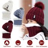 NPolar"Women’s Winter Beanie Hat & Scarf Set, Warm Knitted Skull Cap & Neck Warmer for Outdoors"Red - 2 of 4