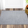 Washable Area Rugs Modern Plaid Indoor Floor Carpet with Non-Slip Backing Stain-Resistant Soft Low Pile Rugs for Living Room - 2 of 4