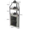 Wine Bar Cabinet with Large Storage Space and Detachable Wine Rack, Wine Cabinets with Glass Holder and Mesh Door for Dining Room, Living Room - 2 of 4