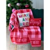 Shiraleah Pink and Red "Merry" Christmas Pillow - 3 of 3